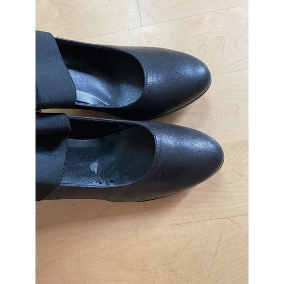 RON White black heels mary jane style sz 41 Italy round toe - Picture 3 of 9